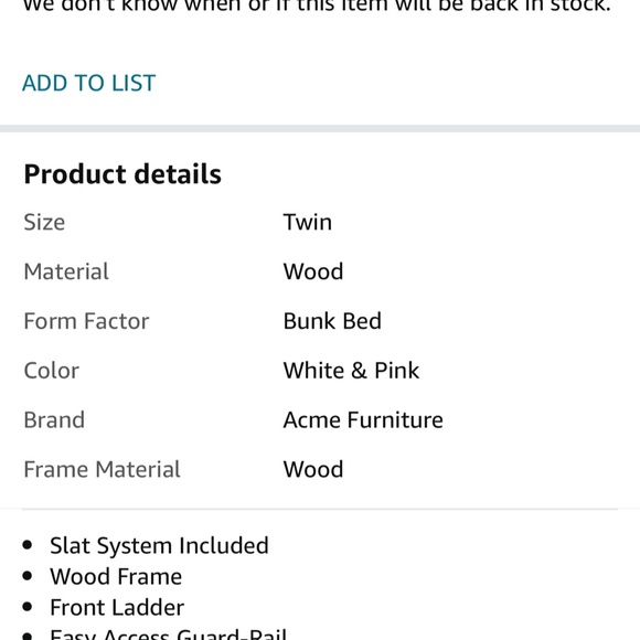 Cottage/Farmhouse bunk bed loft bed (Perfect condition) - Picture 16 of 16